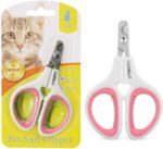 Pet Nail Clippers, Update Version Cat & Kitten Claw Nail Clippers for Trimming, Professional Pet Nail Clippers Best for a Cat, Puppy,Rabbit, Kitten & Small Dog,Sharp & Safe (Pink) - Image 2