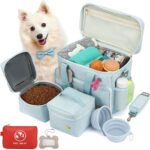 Pet Travel Bag, Large Blue Dog Carrier with Multiple Compartments and Adjustable Straps, Dog Suitcase for Weekend Camping, Pet Diaper Bag for Travelling(Blue) - Image 2