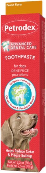 Petrodex Toothpaste for Dogs and Puppies, Cleans Teeth and Fights Bad Breath, Reduces Plaque and Tartar Formation, Enzymatic Toothpaste, Peanut Flavor, 2.5oz - Image 2