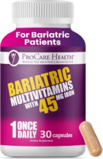 ProCare Health Bariatric Multivitamin with 45mg Iron (30 Easy to Swallow Capsules) - Once Daily Post-Op Support for Gastric Bypass & Sleeve with 1 Month Supply, No Artificial Colors, Gluten-Free - Image 2
