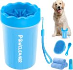 Professional 7 in 1 Dog Paw Cleaner for Dogs & Cats - Includes 1 Portable Paw Washer, 1 Bath Brush, 2 Dog Toothbrushes and 3 Absorbent Towels Note: Fits Paws 1.5 to 2.5 Inches Wide (Medium, Blue) - Image 2
