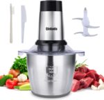 Qinkada Food Processor, 500W Powerful Meat Grinder, 14Cup Stainless Steel Bowl, 3 Speed Modes 4 Bi-Level Blades for Onion, Meat, Nuts, Fruit, Garlic, Vegetable, Baby Food - Image 2
