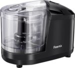 Reemix 1.5-Cup One-Touch Electric Food Chopper, 100W Mini Food Processor Meat Grinder, Mix, Chop, Mince and Blend Vegetables, Fruits, Nuts, Meats, Stainless Steel Blade (Black) - Image 2