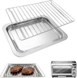 Replacement Tray for Hamilton Beach 2 Slice 31156 2 in 1 Toaster Oven, 12.6×9 IN Food Grade Stainless Steel Food Grade Toaster Oven Accessories Replacement Parts Wire Rack, Dishwasher Safe - Image 2
