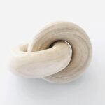 Rool Coffee Table Decor Book Shelf Decor Accents Home Decor Console Table Decorative Items Living Room Wood Knot Decor Chain Link Decorations Beige - Image 2
