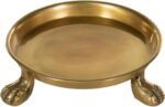 Round Clawfoot Dish — by Alice Lane Home Collection — Gold — for Home Decor, Candles, Jewelry, Perfume, Cosmetics, and Coffee Table — Size Small - Image 2