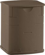 Rubbermaid Small Resin Outdoor Storage Deck Box (19 Gal) Weather Resistant Brown Deck Organization for Home/Small Garden Tools/Grilling Accessories/Pool Supplies - Image 2
