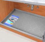 SIKADEER Under Sink Mat Waterproof 34" x 22", Silicone Mat Kitchen Drawer Shelf and Cabinet Liner, Sink Protector for Kitchen Organizers and Storage, Boot Tray Pet Food Mats - Image 2