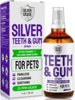 SILVER GRADE Teeth & Gum Dog Breath Spray for Pets Mouth – Cat Dental Care with Silver – Dog Breath Freshener Helps with Tartar & Caries – Plaque Remover for Daily Use – 4 Oz - Image 2