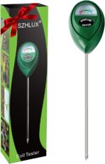 SZHLUX Moisture Meter Water Monitor Soil Hygrometer Sensor Care, Lawn, Farm, Indoor & Outdoor. (Plant Gifts for Gardeners), 10.23inch, Green - Image 2