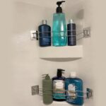 Safoner RV Shower Corner Storage Bar- Adjustable Stainless Steel Rod for Corner Shelves in Camper, Length 7.9-13.7 inches- RV Bathroom Organization Must Have Accessories (2 Pack - Image 2