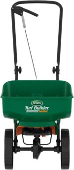 Scotts Turf Builder EdgeGuard Mini Broadcast Spreader - Spreads Grass Seed, Fertilizer and Salt - Holds up to 5,000 sq. ft. of Scotts Grass Seed or Fertilizer Products - Image 2