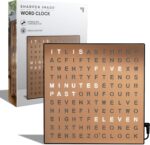 Sharper Image LED Word Digital Clock, 7.75", Copper Finish, Light-Up Desk & Wall Clock, Modern Time Display, Shelf or Wall Decor for Home Office, Living Room, Kitchen & Bedroom, Housewarming Gift - Image 2