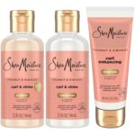 SheaMoisture Travel Essentials Hair Care Bundle, Coconut & Hibiscus Curl & Shine Shampoo & Conditioner + Curl Enhancing Smoothie for Bouncy Curls, Frizz Control, 3.2 Oz Ea - Image 2