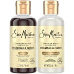 SheaMoisture Travel Essentials, Jamaican Black Castor Oil Strengthen & Restore Shampoo and Leave-in Conditioner Set, 3.2 Oz Each - Image 2
