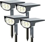 Solar Spot Lights Outdoor IP68 Waterproof, Ultra-Bright Performance，Simple Modes for Easier Operation, Auto On/Off，Solar Powered Landscape Lights for Garden, Yard, Pathway (Cool White, 4 Pack) - Image 2