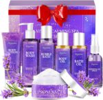 Spa Gifts for Women,Bath Body Care Wash Christmas Gifts Baskets for Women,Relaxation Calming Lavender Spa Set Home Self Care Shower Kit Birthday Valentines Stocking Stuffers for Mom Wife Sister - Image 2