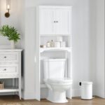 Spirich Over The Toilet Storage Cabinet, Bathroom Shelf Over Toilet, Bathroom Storage Cabinet Organizer, White - Image 2
