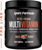 Sport Formula 99 Multivitamin Powder - Drink Mix for Men Women BCAA Amino Acids Won’t Upset Your Stomach - Keto Vegan Multivitamin Fruit Punch - Electrolytes Super B Complex Digestive Enzyme - Image 2