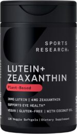 Sports Research® Lutein and Zeaxanthin Capsules - Eye Health Support Supplement Made with Lute-Gen® and Organic Coconut Oil - Vegan Friendly & Non-GMO Verified - 120 Veggie Softgels - Image 2