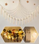 Stuffed Animal Storage Hammock Corner X-Large with LED Light - Baby Hammock Hanging Holder Plushies Net for Stuff Animals Organizer - Cute Room Decor Aesthetic Kids Toddler Nursery Bedroom Boho - Image 2