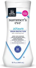 Summer's Eve Ultimate Odor Protection Daily Feminine Wash, pH-Balanced Formula Body Wash for Women with Boric Acid Helps Control Vaginal Odor, 15 Fl Oz - Image 2