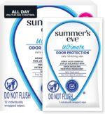 Summer's Eve Ultimate Odor Protection Daily Feminine Wipes, Gentle pH-Balanced Formula with Boric Acid Cleanses & Removes Vaginal Odor, Individually Wrapped Body Wipes, 12 Count - Image 2