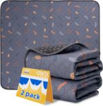Sunheir Washable Pee Pads for Dogs , Thick Heavy Absorbency Reusable, Prevent Leakage, Waterproof , Non-Slip Pee Pads for Puppy Playpen, Crate, Whelping Box, Potty Training, Grey, 2 packs - Image 2