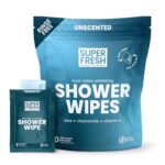 Super Fresh Body Wipes, Large Unscented Shower Wipe for Adults Men Women Kids, Personal Hygiene Cleansing Cloth Enriched with Aloe and Vitamin E, Individually Wrapped 10 Pack, Travel Essentials - Image 2