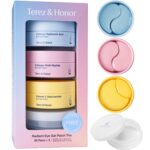 TEREZ & HONOR Eye Patches Gift Set - 3-Pack (x 60 Pcs) Korean Hydrogel Eye Masks with Caffeine, Collagen & Vitamin C - For Puffy Eyes, Dark Circles, Fine Lines, Wrinkles & Bags, Travel Case Included - Image 2