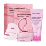 TEREZ & HONOR Korean Collagen Mask Set - 3-Piece Bundle with 4ea Bio-Collagen Face Masks, 100 ml Night Wrapping Peel-Off Mask & 60 pcs Eye Patches for Deep Hydrating, Firming & Glass Like Glow - Image 2