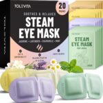 TOLEVITA Steam Eye Mask, 20 Pack Self-Heating Disposable Warm Eye Masks for Relaxation & Comfort, Lavender, Mint, Jasmine & Chamomile Aromas, Spa Sleep Mask, Travel Essentials - Image 2