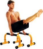 Teclor Push Up Bar, Parallettes Bars For L-sit & Dip, Heavy-Duty No Wobbling Parallel Bars Stand For Handstands, Full Planche, Calisthenics, 9.5in High Workout Stands for Home Fitness Training - Image 2