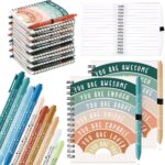 Thenshop 40 Pcs Mental Health Awareness Gifts Bulk 20 Self Care Notebook Journals 20 Positive Affirmation Pens for Women Office Staff Nurse Teacher Appreciation Student End of Year Gifts (Rainbow) - Image 2