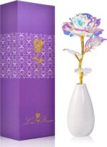 Tmacker Mothers Day Mom Gifts for Women Grandma - Artificial Rose Flowers with Vase Birthday Gifts for Mom Wife Her Valentines Day Anniversary Thanksgiving Wedding Christmas Galentines - Image 2