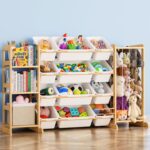 Toy Storage Organizer with Bookshelf and Stuffed Animal Storage - Kids Playroom Organization with Shelves and 12 Toy Bins - Toddler Living Room Toy Box for Lego - Nursery Bedroom Decor Essentials - Image 2