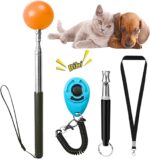 Training Kit - 1 Target Stick, 1 Training Clicker, 1 Whistle - Dog Training Equipment Tools, Cat Toilet Trainer Kit, Agility Training Lure Course For Dogs, Kitten Puppy Behavior Aids Trick (B Type) - Image 2