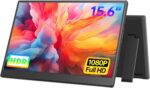 UFYQL Portable Monitor 15.6-inch FHD 1080P Ultra-Slim Travel External Monitor HDR IPS Gaming Display with Kickstand &Speakers USB-C HDMI Plug&Play，for Laptop PC Phone PS4/5 Xbox Switch - Image 2