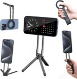 ULANZI MA30 Magnetic Phone Tripod Stand for iPhone - Aluminium Maglock Smartphone Mini Tripod Pocket Cell Phone Stand Strong Magnet Quick Mount Compatible with iPhone 17 16 15 14 13 12 Series, Black - Image 2