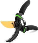 Ultra Sharp Japanese Steel Pruning Shears - Cuts 3X Easier, Weak Hand Arthritis Clippers, Rust-Resistant Titanium Coated Pruner, Effortlessly Cuts 3/4 Inch - Image 2