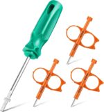 Universal Sprinkler Tool Kit, Rotor Adjustment Tool Set with Pull Up Screwdriver & 3 Rotor Keys, Compatible with Hunter & Compatible with Rain Bird, Arc Radius Distance Control(Green and Orange) - Image 2