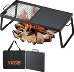 VEVOR Folding Campfire Grill, Heavy Duty Steel Mesh Grate, 22.4" Portable Camping Grates Over Fire Pit, Camp Fire Cooking Equipment with Legs Carrying Bag, Grilling Rack for Outdoor Open Flame Cooking - Image 2