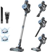 VIPSUN Cordless Vacuum Cleaner with Self-Standing, LED Screen Stick Vacuum Cleaners for Home, Lightweight Powerful Suction Vacuum, 6-in-1 Rechargeable Vacuum for Carpets, Pet Hair, Hardwood Floors - Image 2