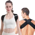 VKN Posture Corrector with Heavy Shoulder Straps - One-Piece Back Brace for Daily Workout & Gym - Breathable Elastic Spine Alignment Trainer for Men and Women - Snug Fit Body Shape Corrector for Home & Office - Image 2