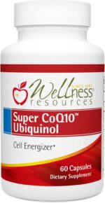 Wellness Resources Super CoQ10 Ubiquinol - CoQH-CF® Patented Stable and Crystal-Free, Soy-Free (100mg, 60 Capsules) - Image 2
