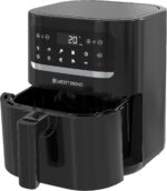 West Bend Compact Air Fryer 5-Quart Capacity with Digital Controls LCD Display and 10 Cooking Presets with Shake Reminder, Nonstick Frying Basket, 1500-Watts, Black - Image 2