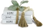 White Decorative Faux Books for Farmhouse & Living Room Decor - Coffee Table & Shelf Accent, Home Sweet Home - Image 2