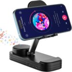 Wireless Bluetooth Speaker with Phone Stand, Cool Gadgets for Men, Birthday Gifts for Teen Boys, Portable Mobile Phone Holder Speaker, Features Anti-Slip Base and HD Surround Sound, Black - Image 2
