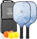 YC DGYCASI Pickleball Paddles Set of 2, 2026 USAPA Approved Pickleball Set, Fiberglass Lightweight Pickle Ball Rackets 2 Pack, 2 Outdoor Pickleball, 2 Indoor Pickleball Balls, 1 Pickleball Bag - Image 2