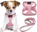 YIMEIS Dog Harness and Leash Set, No Pull Soft Mesh Pet Harness, Reflective Adjustable Puppy Vest for Small Medium Large Dogs, Cats (Pink, X-Small (Pack of 1) - Image 2